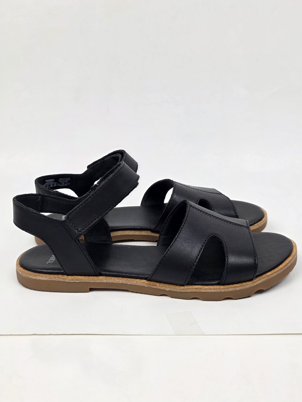Sorel Ella lll Ankle Strap Sandal Leather Black - 7 - Picture 2 of 11